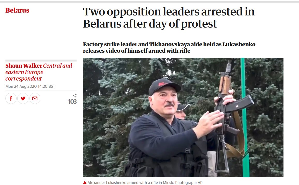 International media & Belorussian opposition are clearly able to find out and tell the world about the arrest of a few dozen protesters and students.How likely is it that govt is hiding tens of thousands of virus deaths? If they aren't, what's the point of your dumb lockdown?