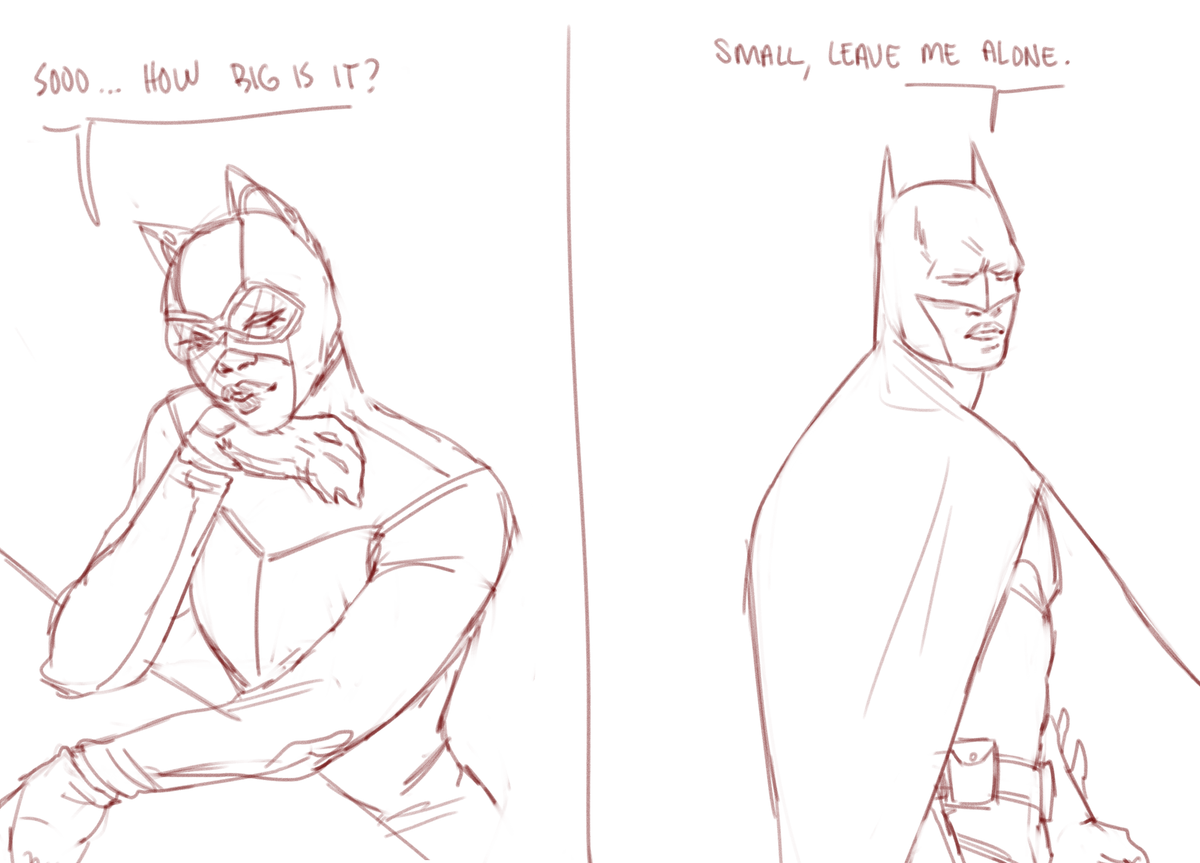 also got requests for a "little damian" and selina + bonus sketch i made months ago making fun of batcat.