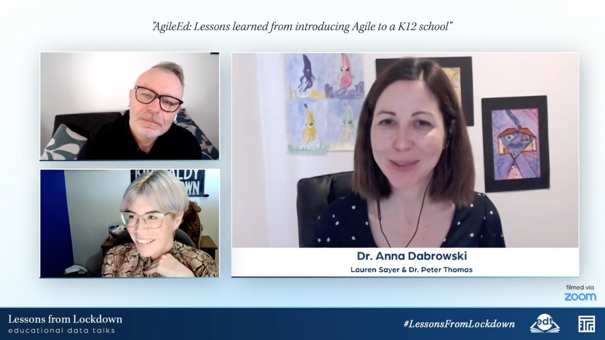 Another terrific session at the @EduDataTalks’ #LessonsFromLockdown Virtual Conference - this one featuring <a href="/Lilylauren/">Lauren Sayer</a> and Peter Thomas from <a href="/Haileybury/">Haileybury</a> and <a href="/x_haileybury/">HaileyburyX</a> discussing AgileEd in a K-12 school. #aSft