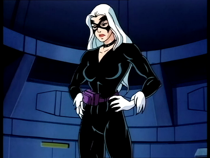 2020-09-07. Screenshots of Black Cat/Felicia Hardy from Spider-Man: The Ani...