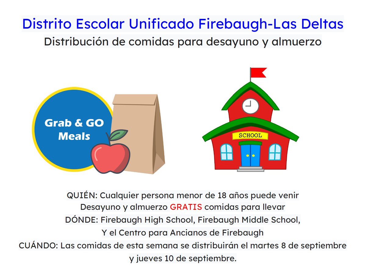 millsinter's tweet image. Mills Hawks - Pick-up your meals on Tuesday and Thursday this week due to Labor Day Observance on Monday.  See you online for distance learning on Tuesday morning.  #fldusd #supfreitas #millsinter