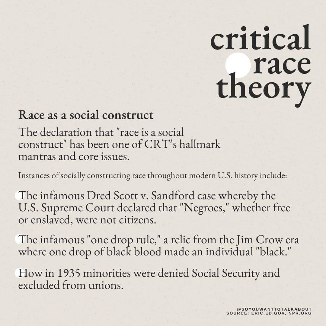 A quick snapshot on Critical Race Theory in case you've got an itch to defy the White House by discussing it. What could the current admin have to fear here, I wonder?