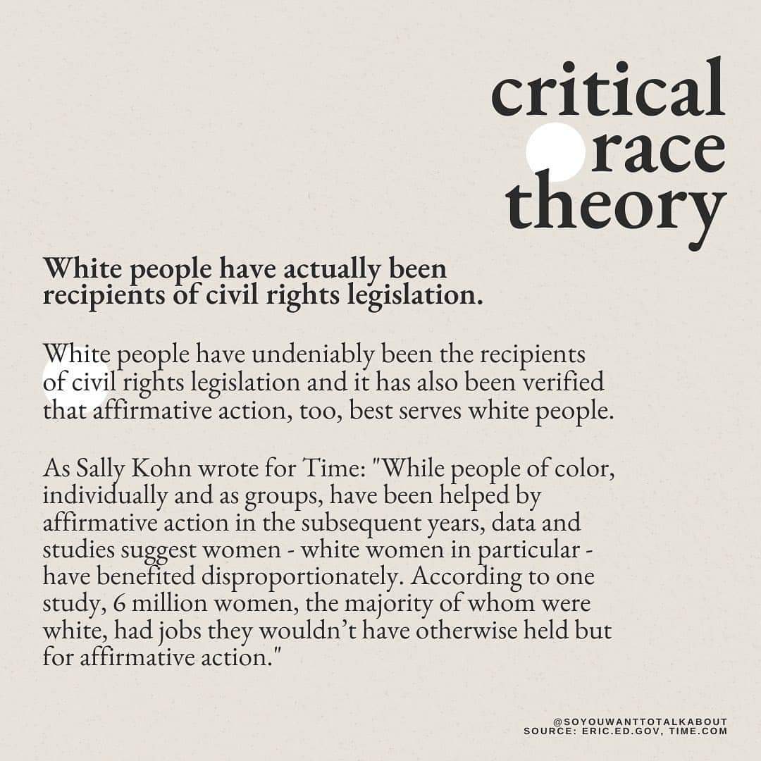 A quick snapshot on Critical Race Theory in case you've got an itch to defy the White House by discussing it. What could the current admin have to fear here, I wonder?