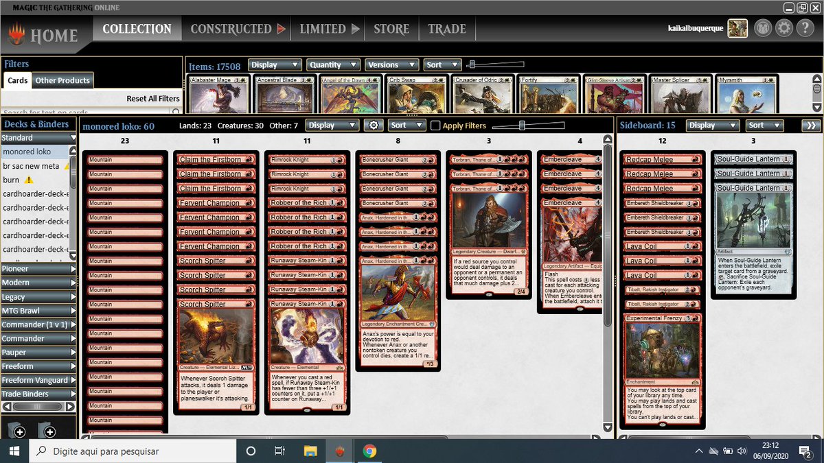 Kaikalbuquerqu2's tweet photo. Aos 45 do segundo tempo sai um top 5 no challenge t2 perdendo pro @GiggsMtg por motivos obvios, o cara é monstro e minha torcida é pra ele!
#MTGstandard  #mtgo #monoredaggro 

Ps: o dias as vezes melhora no fim mesmo. https://t.co/TpSsKNdU3o