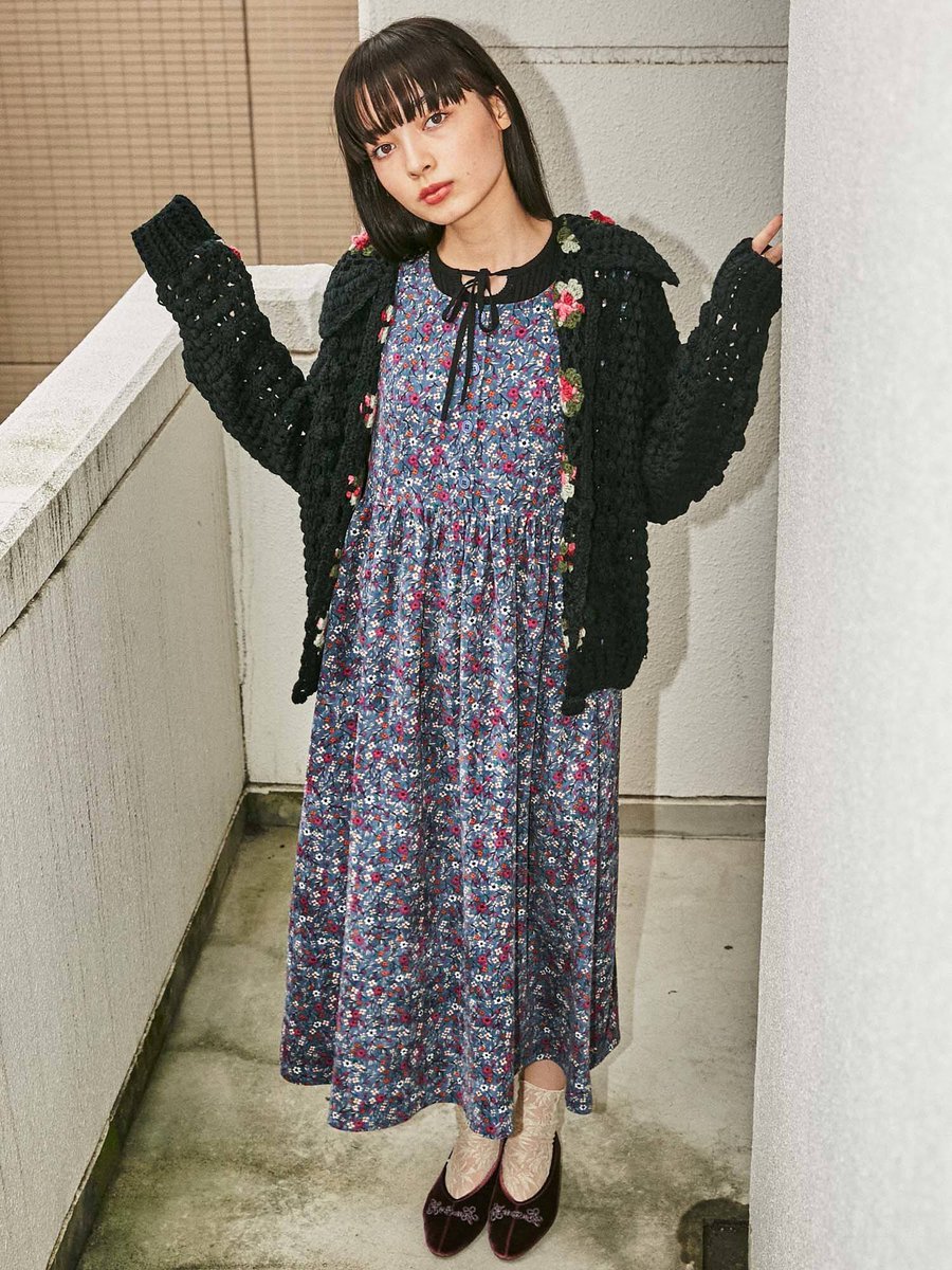 Merry Jenny 梅田店 おすすめアイテム Flowerコーデュロイワンピース オレンジ パープル 9 350 税込 Merryjenny 梅田est 電話通販はこちら 06 6371 1380