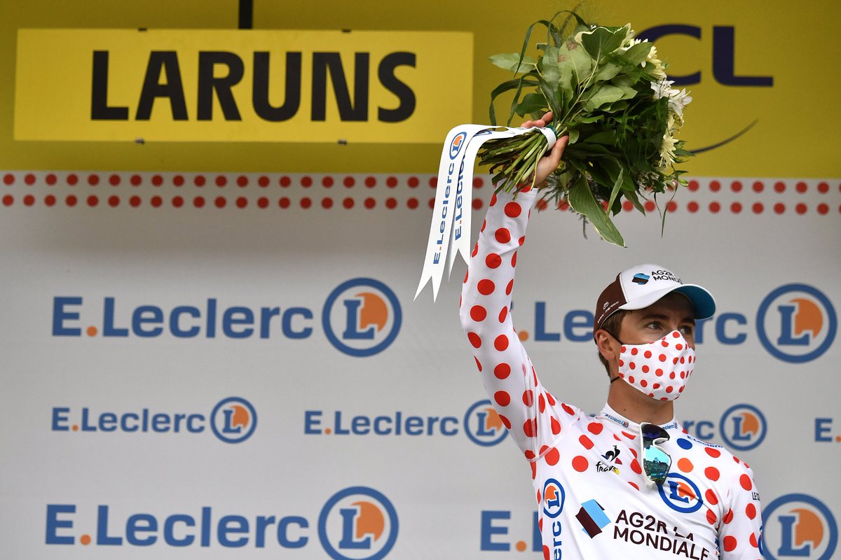 decathloncmacgm's tweet photo. 🇫🇷 - @LeTour 

🏆 1x Victoire d'étape
⚪🔴 7x jours avec le maillot à pois 
💐 2x Prix de la Combativité
📊 4ème du général

La première semaine s'est bien déroulée pour l'équipe. Il faut rester concentré pour les prochaines étapes.

#allezALM - #TDF2020 © Getty Images https://t.co/zWr0uG26sU
