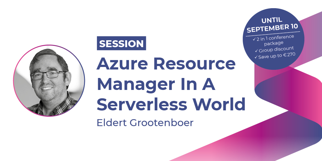 serverlesscon's tweet photo. In this session by @egrootenboer you will learn tips, best practices & techniques from real customers on using Azure Resource Manager templates to make your journey as smooth as possible. https://t.co/GYxFDw8DKX #sla_con https://t.co/KScMZiygKY