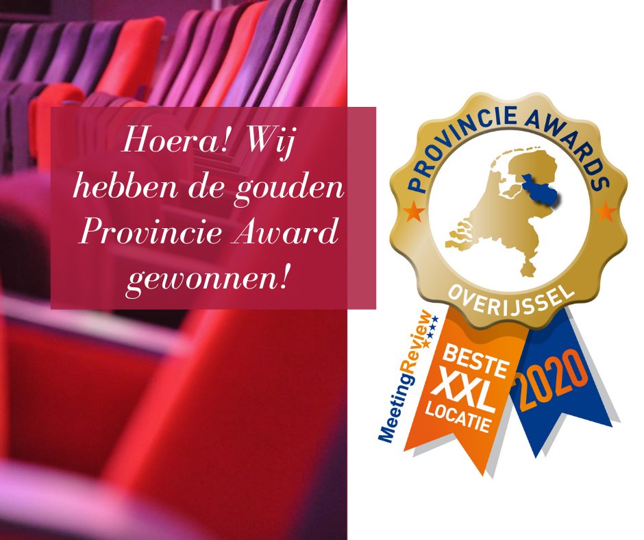 Wij maken het de gasten graag naar hun zin. En daarvoor hebben we nu een prachtige erkenning ontvangen van MeetingReview: de Provincie Award! Wij willen al onze gasten bedanken die een lovende review over ons geschreven hebben. ❤️