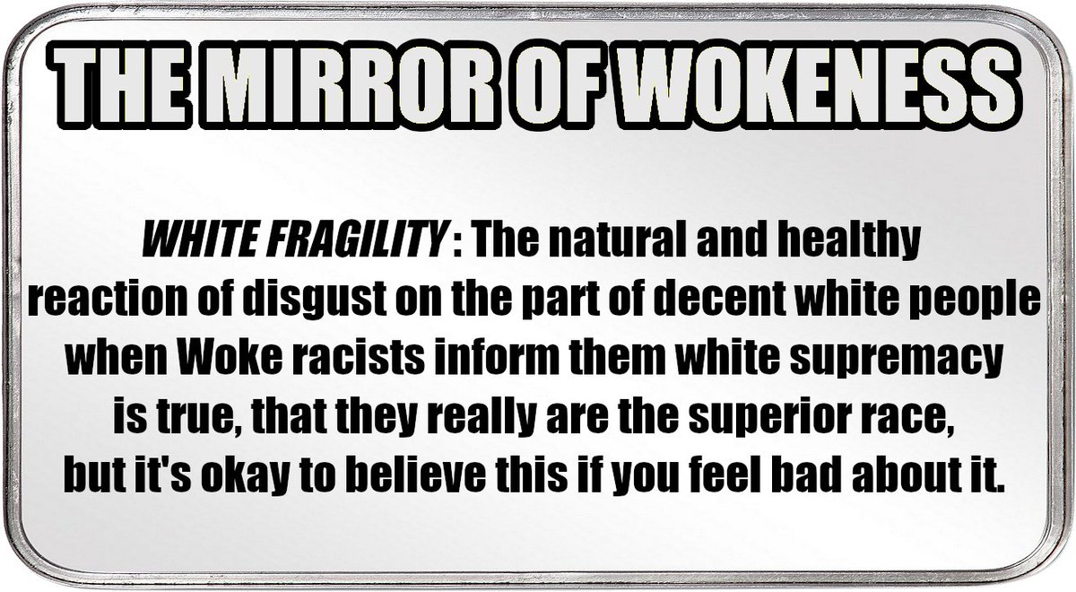 EveKeneinan's tweet photo. THE MIRROR OF WOKENESS
"Because it’s never pretty when the Woke look in the mirror."
#woke #wokeness #TMoW #TheMirrorOfWokeness https://t.co/JTh3o9JCiG