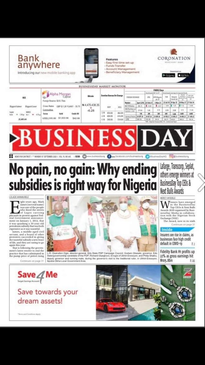 wilberforceisl1's tweet photo. A slide on the Frontpages today..
07-09-2020
#FRONTPAGEREVIEW
Which way Nigeria?
Whats your Analysis?
What Reaction did this initiate?
👇👇👇
#MondayMotivation #NDURADIO #FrontpageReview https://t.co/6yhH8xiYzm
