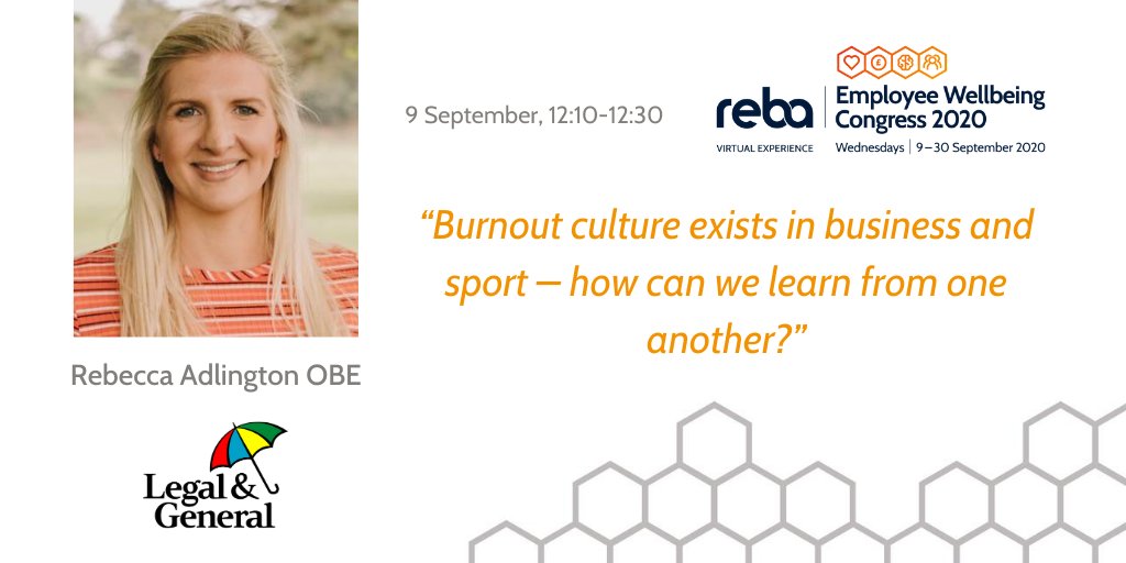 REBAwellbeing's tweet photo. On 9th Sept, Double Olympic gold medal winner &amp; @landg_group Not A Red Card Campaign Ambassador @BeckAdlington talks to @DebiODonovan to explore #burnoutculture and the lessons to be learnt across business &amp; sport. Register your place: https://t.co/wJimLPcgBS #workforcewellbeing https://t.co/6JMS06VQD7