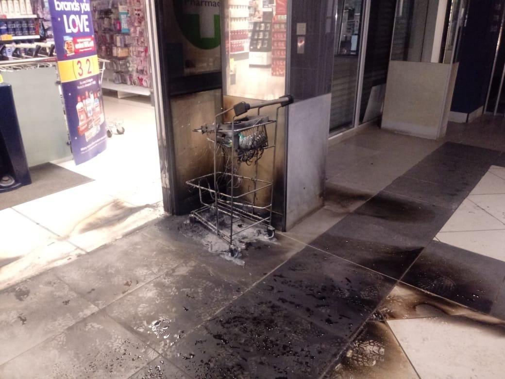 Abramjee's tweet photo. Clicks Witbank petrol bombed. https://t.co/XF07POyMET