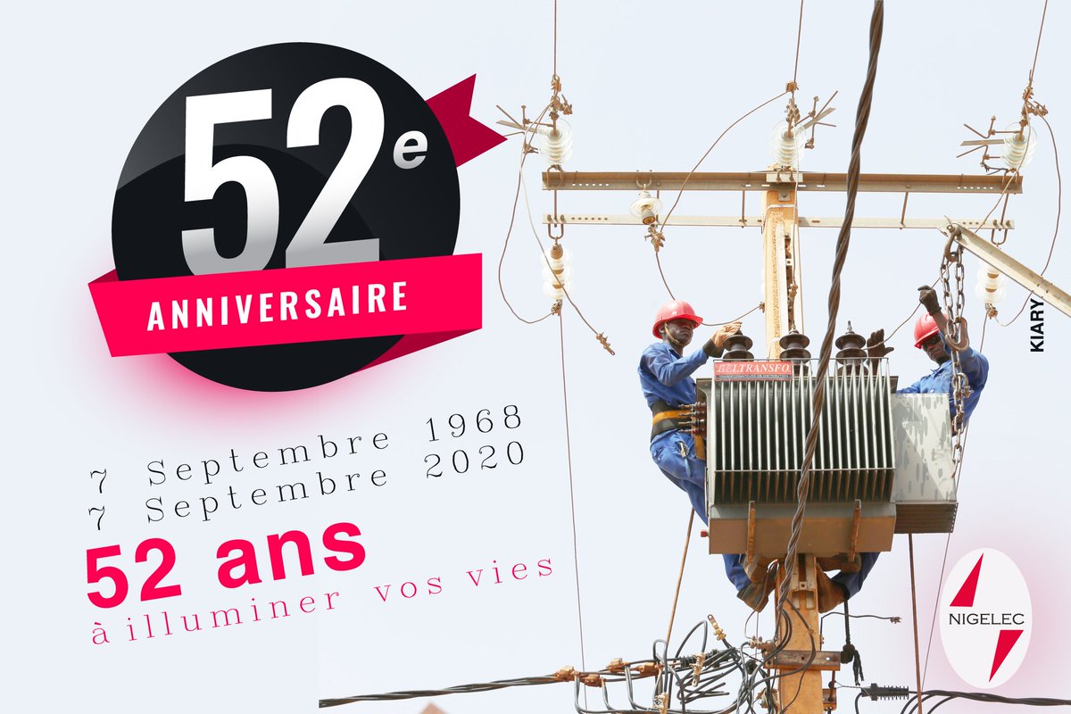 NIGELEC_SA's tweet photo. Le 7 septembre 1968, la NIGELEC se substitue dans ses droits et obligations à la Société Africaine d'Electricité (#SAFELEC) qui elle-même avait pris la suite, en 1959, de la compagnie l' #Energie_AOF (créée le 1er octobre 1950).
#chronologiepolitiqueduNiger
#AboubakarKioKoudize https://t.co/2oinmW5azz