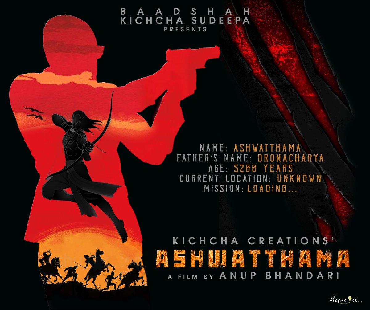 KicchaSudeep's tweet photo. Happy n excited to announce #Ashwatthama to be produced by #KichchaCreatiions.
My best wishes @anupsbhandari https://t.co/x51MCea9HM