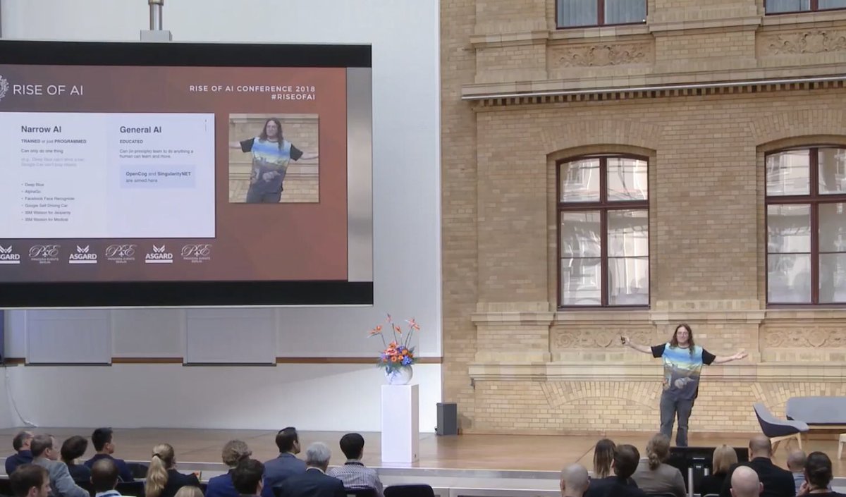1LEOOEL1's tweet photo. [
IMO, There’s now an occasional need to be wowed by:

(Type 1) #AGI’s such as: 
#GoogleDuplex &amp; #GPT3

New, competent AGIs are needed to compete (&amp; entertain) in a #TouringTest type of setup
]’
Dr Ben Goertzel

#AI on steroids
Rise of AI

conference 2018‘ https://t.co/emF2lhdi4O https://t.co/MwhmiKbMlE