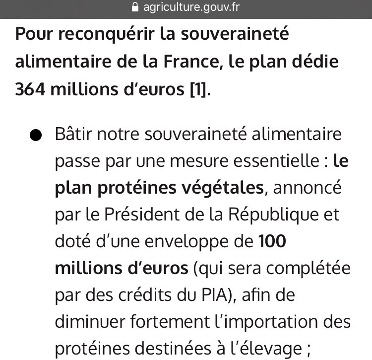 CAPpolitique's tweet photo. 🌾 @Agri_Gouv dote le plan protéines végétales de 100M d’€ pour diminuer l’importation de protéines pour l’élevage.
Pas tout à fait ce que @VegetarismeAVF demande dans les https://t.co/iYt0FhD0ZX, mais c’est bien un pas vers l’indépendance agricole de la 🇫🇷. 👍🏼
#CapVersDemain https://t.co/Voznv65c7i
