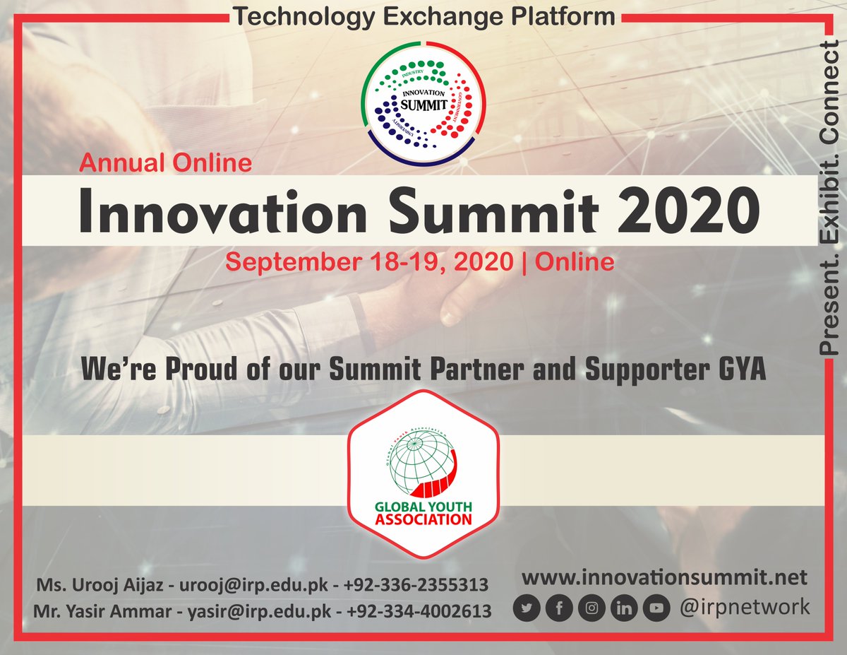 irpnetwork's tweet photo. Innovation Summit is highly appreciated and pay its humbled gratitude to our respected partners and Supporters for their kind support.
Mark Your Calendar for Annual Online Innovation Summit on September 18-19. 
https://t.co/IrTGfUMuUW
#Summit2020 #SummitIRP #BIP #InnovationSummit https://t.co/CXOzRrlM7V