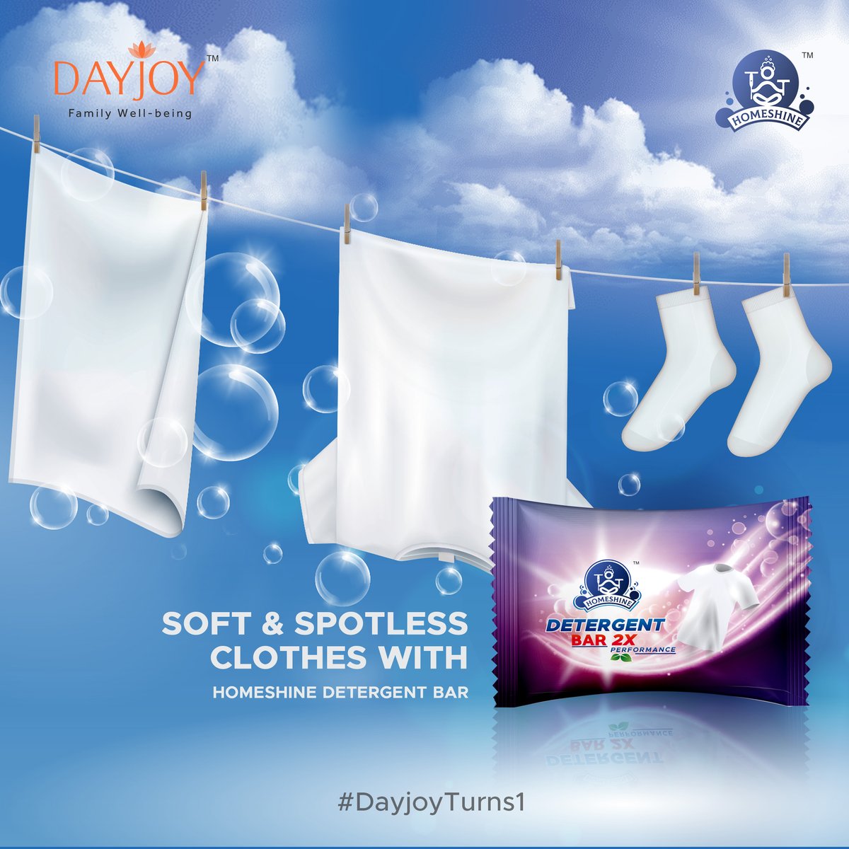 Dayjoy_India's tweet photo. Best known for its 2x performance, Homeshine is all you need to get rid of those dirty stains. The perfect formula for preserving the beauty and softness of your clothes and your hands. #DayjoyTurns1 #DetergentBar #Homeshine #FightStains https://t.co/dpcePa7BqY
