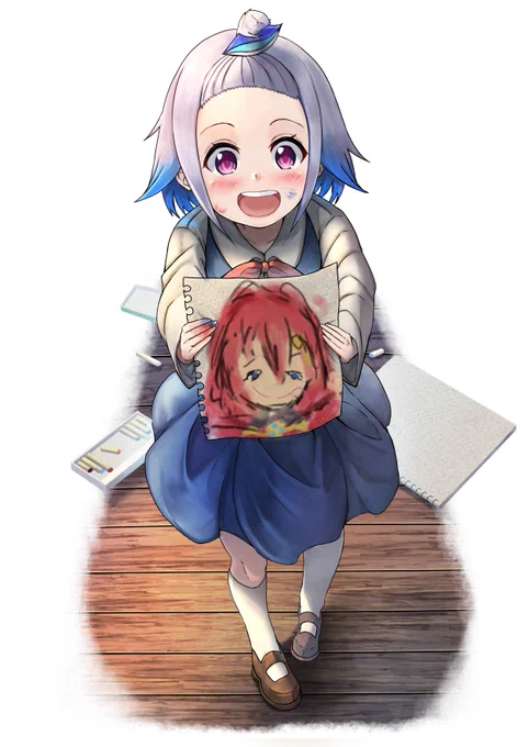 「見て見て!あんじゅ!!」
「えへへ・・ありがとう」
過去angには母親が娘に似顔絵描いてもらった時とはちょっと違う不慣れな喜び方してほしい...
#絵ンジュ
#ヘル絵スタ 
