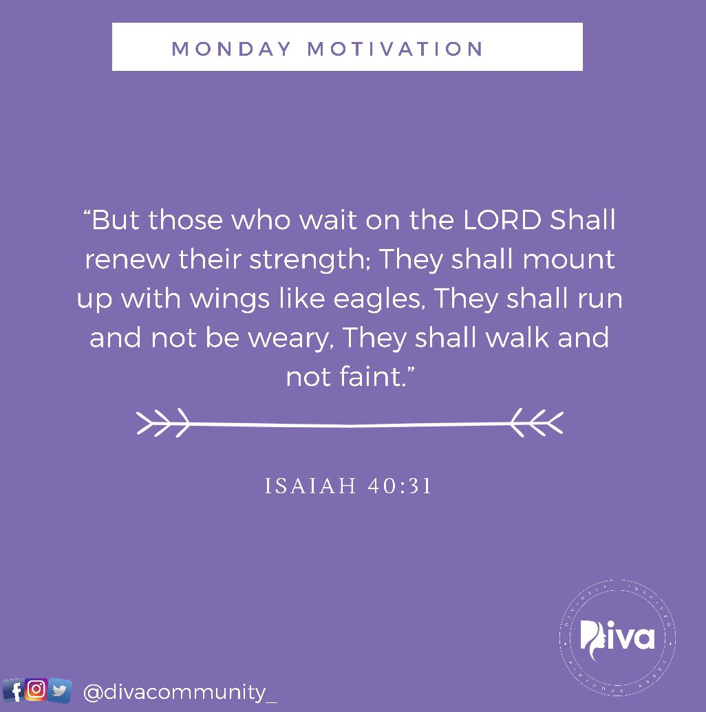DivaCommunity_'s tweet photo. We are not a people who walk in the light of our sparks but we are people who wait on the Lord to lead and guide us, every step of the way. The key to staying strong on this journey without fainting or being weary is to allow God do His thing in our lives at His own time. https://t.co/CQX5xASLmU