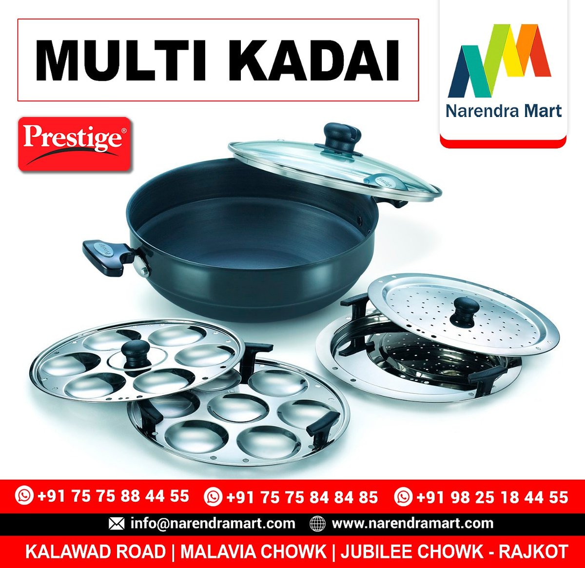 MartNarendra's tweet photo. Prestige Multi Kadai...

@MartNarendra #Electronics #Stores #MultiKadai #Available #Kalawadroad #Malaviachowk #Jubileechowk #Rajkot #saurashtra #Gujarat

Product Related Inquiry :📱+91 75 75 88 44 55 📱+91 75 75 84 84 85 📱+91 98 25 18 44 55 https://t.co/cixb4s3XuU