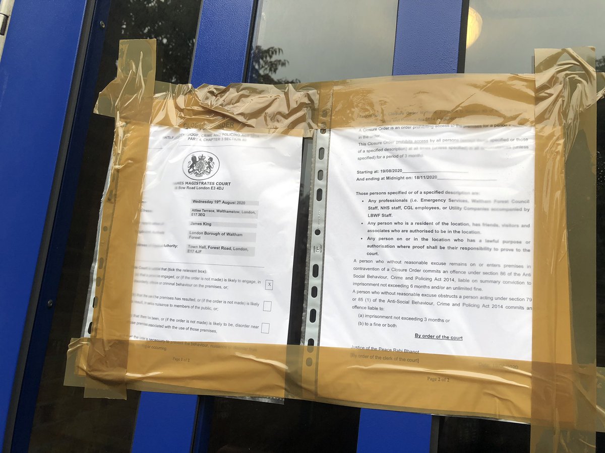 MPSWForest's tweet photo. #TaskingTeam officers are conducting a weapons sweep in Atlee Terrace, #Walthamstow.
A closure order has also been issued to the area preventing groups loitering.
@wfcouncil
Report crime anonymously via @CommsCSLondon https://t.co/vvKHoox2iQ