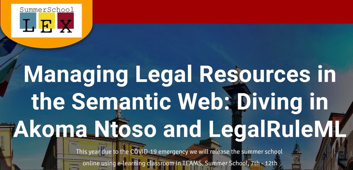 Joinup_eu's tweet photo. 💭Wondering how to manage #LegalResources in the #SemanticWeb❓
🖋️Register to the Lex #SummerSchool online courses & learn about the benefits of #Semantic #WebTechnologies' application to:
☑️#LegalText
☑️#LegalKnowledge modelling & reasoning
👉https://t.co/A8748xXYKI
@EURLex https://t.co/SXhzTuzoXN