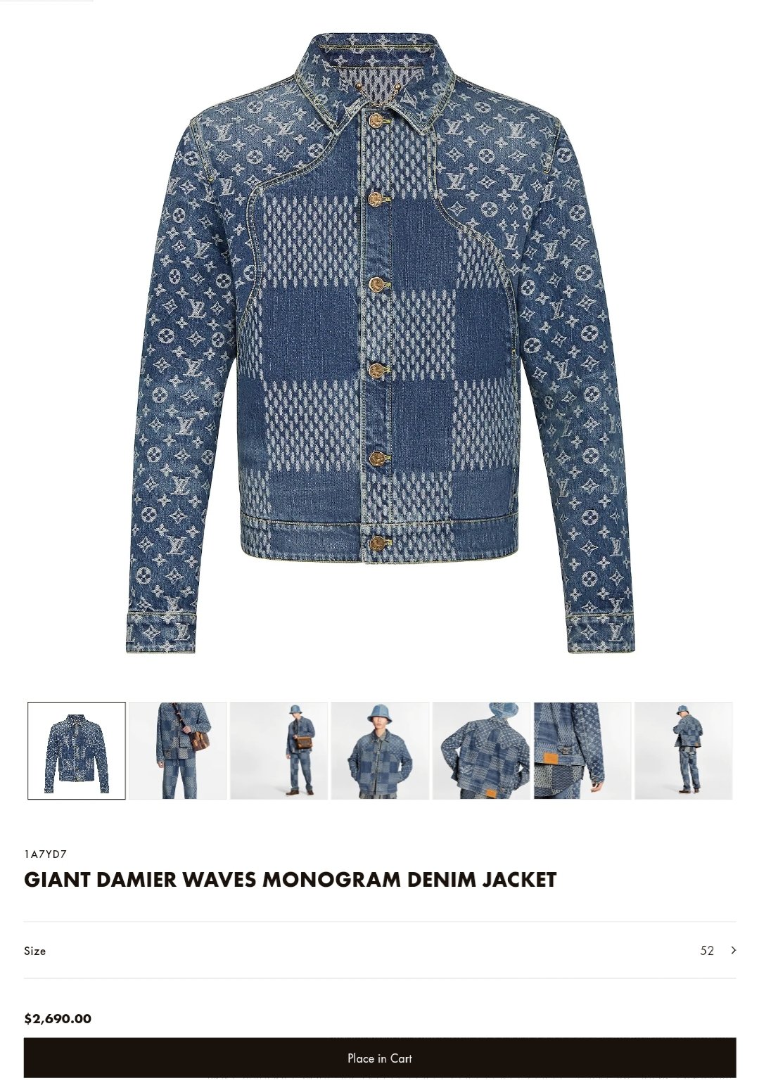 Tess 🧡 on X: [JACOB] Louis Vuitton's Giant Damier Waves Monogram Denim  Jacket designed by Nigo (Nigo x Virgil Abloh LV² Collection 2020) - $2,690  #VAV #브이에이브이 #VAVFashion #VAVStyle  / X