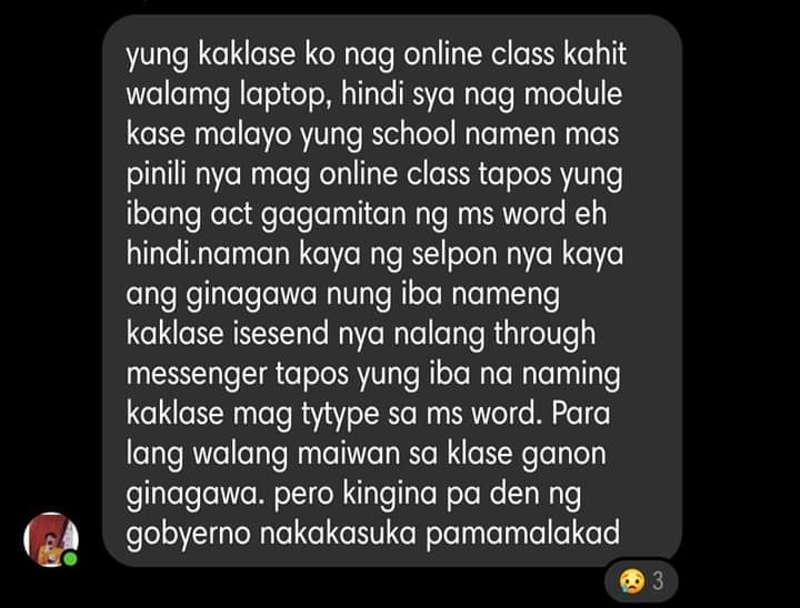 xxdlnj's tweet photo. I just read this online, and I badly wanna help out. So if may kilala po kayong nag sstruggle sa requirements nila sa online class tulad nito, you can PM me and I will help out. #AcademicFreeze #AcademicFreezeNOW #OnlineClass https://t.co/zzOwFCMbcc