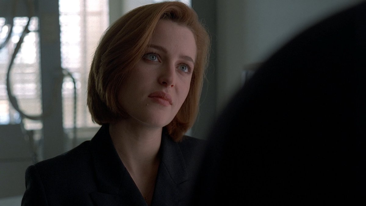 "There is an awkward moment, information and feeling being passed without words. Mulder trying to gauge and divine Scully's spirits while she is simultaneously trying to disguise them." #XFScriptWatch