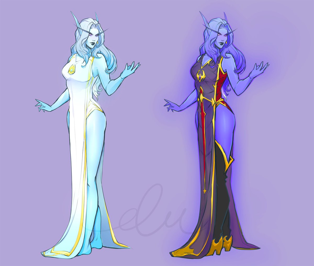 eluvianna's tweet image. Which one should I go with?

Holy Kyrian and Shadow Venthyr tabard looks ✨🐙

#Warcraft #Shadowlands #Voidtember