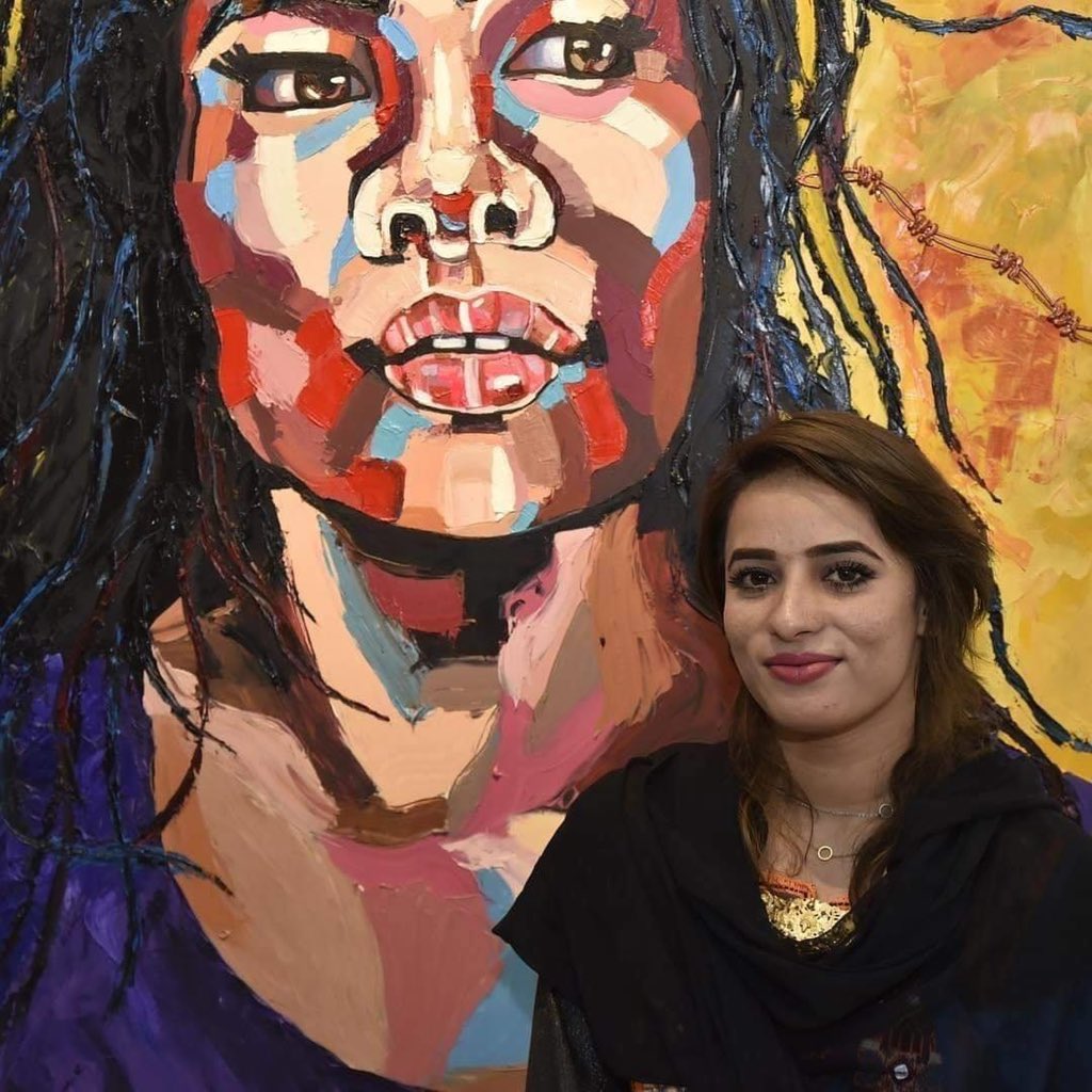 this is shaheena shahin Baloch. An artist,a journalist, the leader of a womens rights campaign & a host for a show at PTV Bolan.A young woman fighting injustice & yet again, Pakistan fails us with another honor killing.She was shot dead by her husband Mehrab khan gichki in Turbat