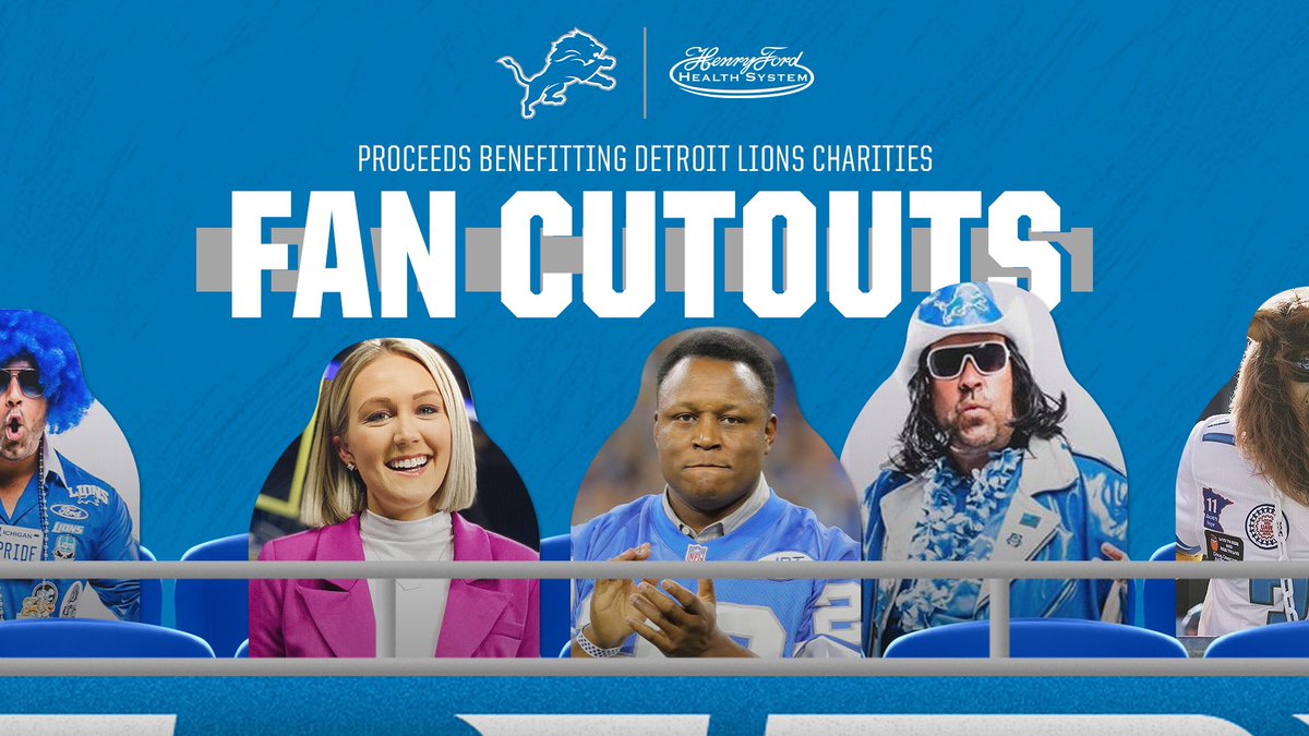 fordfield's tweet photo. Only 1️⃣ week ‘til football is back at #FordField. Show your pride with a custom fan cutout. Proceeds benefiting Detroit @Lions Charities.

Get yours today: https://t.co/IQ6PDIB3OX https://t.co/0BRxlSrfmC