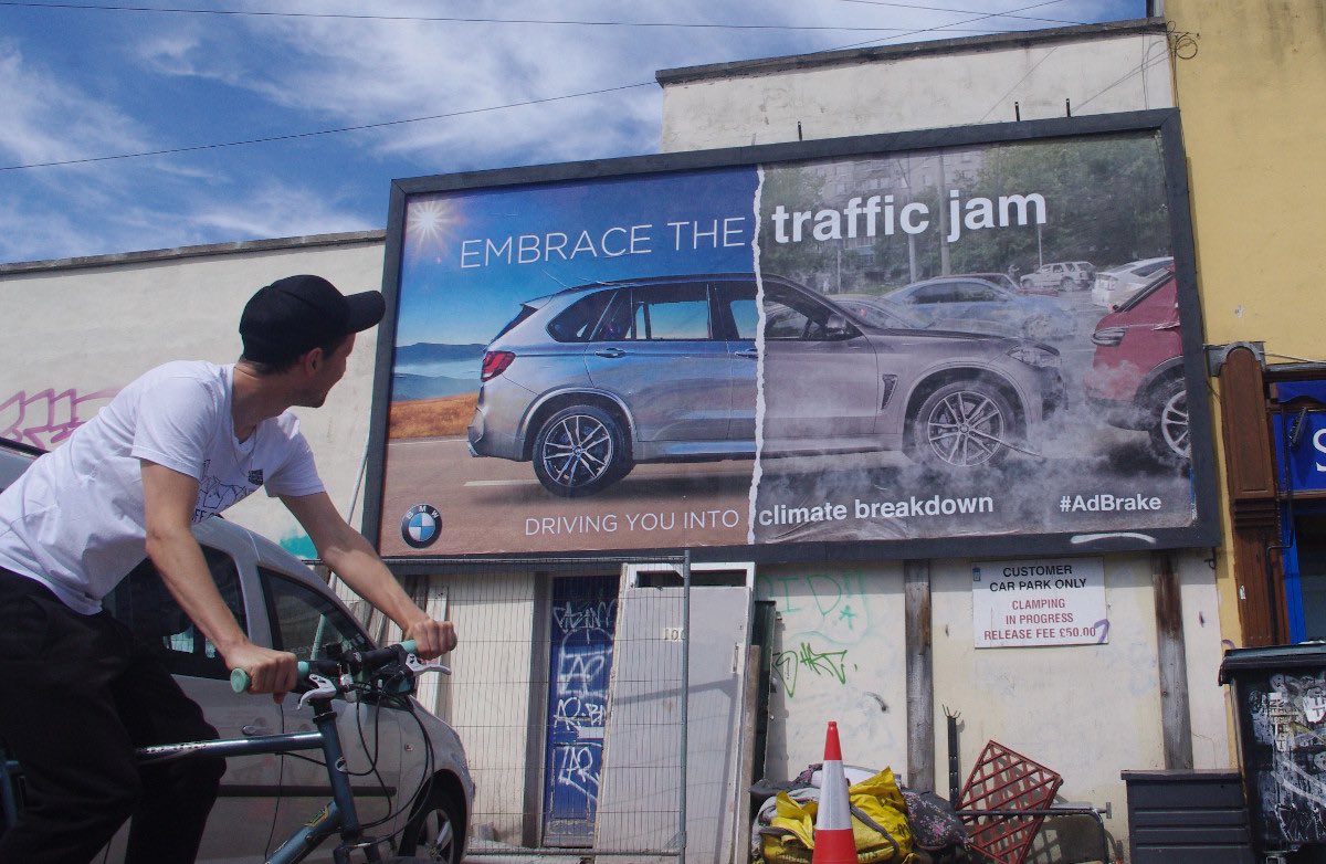 Over 100 parody car advert posters have been installed on billboards and bus stops without permission by a guerilla activist group in England &amp; Wales. A lot of the messages will probably look familiar. #carculture streetartnews.net/2020/09/gueril…