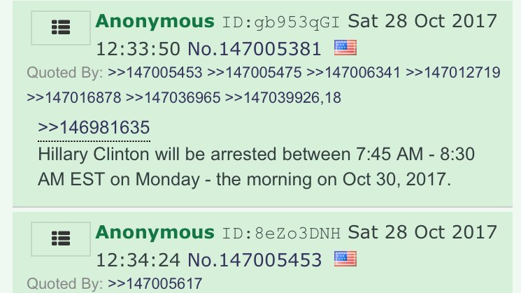 This brings us, finally, to...PART D-1: DROP 0 AND "DROP 0 ANON" Drop 0 (which, again, is the post that Q was responding to and expanding on in drop 1) is a direct response to the OP.The OP, as you'll recall, asks why the Fox anchors are smiling. Drop 0 Anon says: