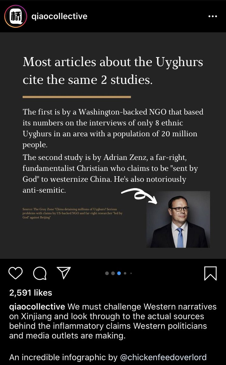 Here’s an example. They ask “how closely have you looked at the sources?” & claim that most articles cite same 2 “studies.” But why are you ignoring that many of articles quote and reference frontline community members? That Uyghurs continue to speak out from personal experience.