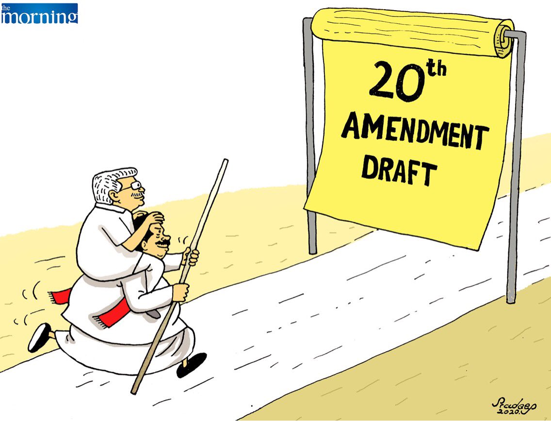 RcSullan's tweet photo. #TheMorninglk 07.09.2020  #cartoon #20thAmendment #20ASL  #SriLanka  https://t.co/tLmtUN0Jx3 https://t.co/ZMYxWnkYXs