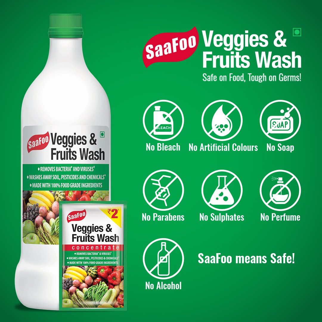 SaafooIndia's tweet photo. #SaaFoo Fruits & Veggies Wash is completely chemical free & made of food-grade ingredients to keep your family safe & germ-free! #SaaFooMeansSafe
#ShopNow: https://t.co/a9HnnK6llj
#SaaFooit #EatHealthy #HealthyCooking #Cooking #SafeCooking #WashVegetables #VeggiesWash #Healthy https://t.co/Qyq0zlSUJq