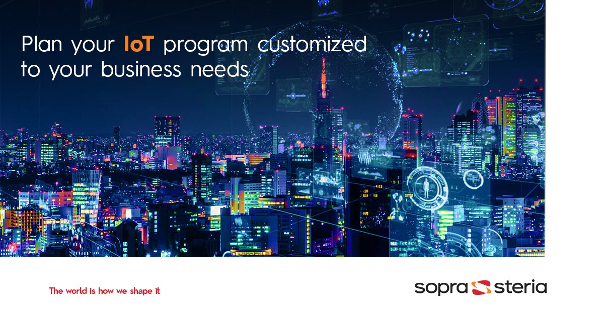 SopraSteria_IN's tweet photo. At Sopra Steria, we define the right #IoT landscape for your business to kick start your IoT journey. A structured approach is taken to understand your business needs & offer quick ramp-up to discover your IoT needs & solutions. Learn more: https://t.co/EgdmQS0mWL
#SSServices https://t.co/9hs1N1xBGk
