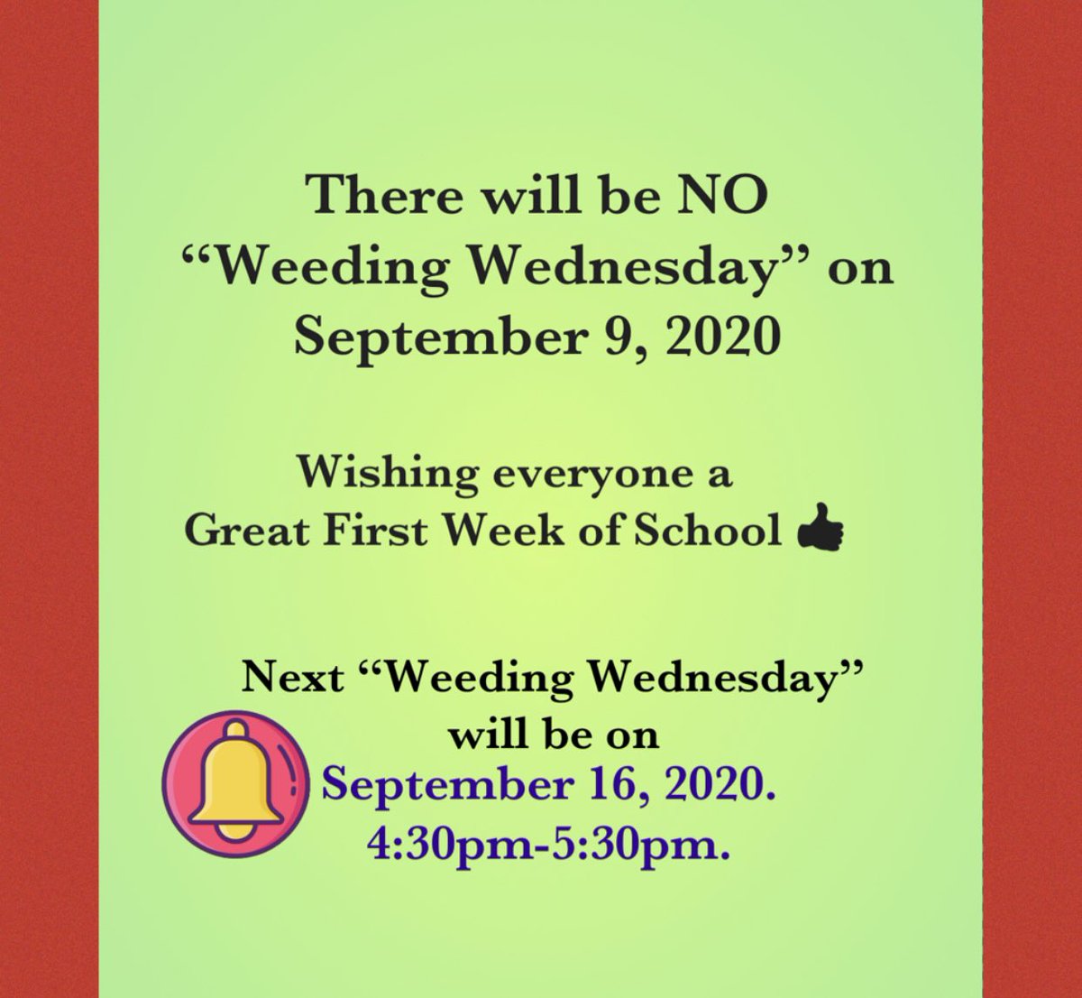 BrickellPTA's tweet photo. Next #WeedingWednesday will be on Sep 16th at 4:30pm. Signup here https://t.co/Eb9AUPTVWQ
#brickellacademyPTA #brickellacademy https://t.co/6kIr6K1vya