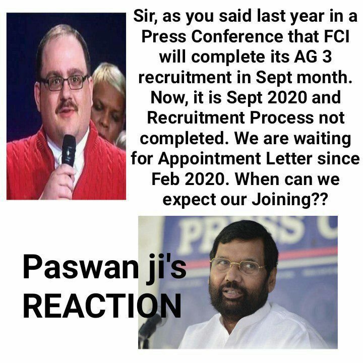 NitsPj's tweet photo. #speakup4fcijoining
#fci_justiceforewsobc 
Give us our joining letter.
Or kitna intazar kareeeeeee??????????
@FCI_India @PMOIndia @irvpaswan https://t.co/EgOiN6EkPv