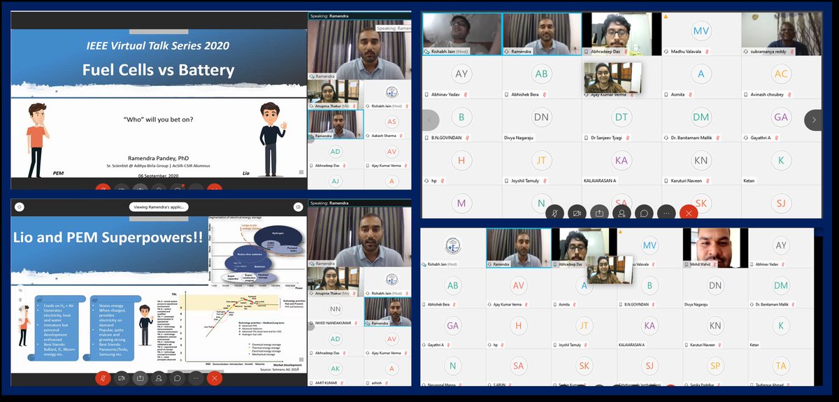 ieee_acsircsio's tweet image. @ieee_acsircsio successfully conducted virtual talk session entitled &quot;Fuel cells vs batteries&quot; on Virtual Meeting Platform on September 6, 2020. 
#IEEE #AcSIRCSIO #CSIO #fuels
@IEEEorg @ieeedelhi @AcSIR_India @AcsirS @CSIR_CSIO @IEEER10SAC @IEEER10