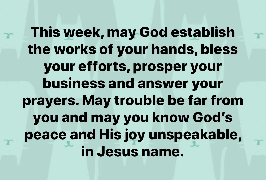 WaleAfelumo's tweet photo. Hello! It's Monday!
My Prayer for you this week!
#MondayMotivation #TheGodFactor #ItGetsBetterFromHere https://t.co/lrfsJ7dlfO