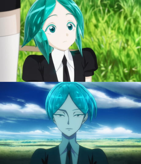 experiences a new change, does this new change result in a different Phos? Is it a new person every time? He is forced in a endless, painful cycle of not being able to grasp and own a set personality and identity. The drastic change from a naive and ambitious Gem to a sedated,