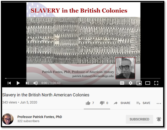 ...Slavery in the British North American Colonies