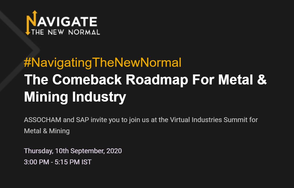I am keen to listen to Tata Steel, AMNS India, Metalloinvest JSW, Vedanta, Jindal Stainless, and JSPL. They will share how they respond to COVID19 and and do #NavigatingTheNewNormal with Digital solutions for eg Commerce, Supply Chain
induscommunity.com/the-new-normal… 
<a href="/SAPMillMining/">SAP Mill & Mining</a>  #SAP