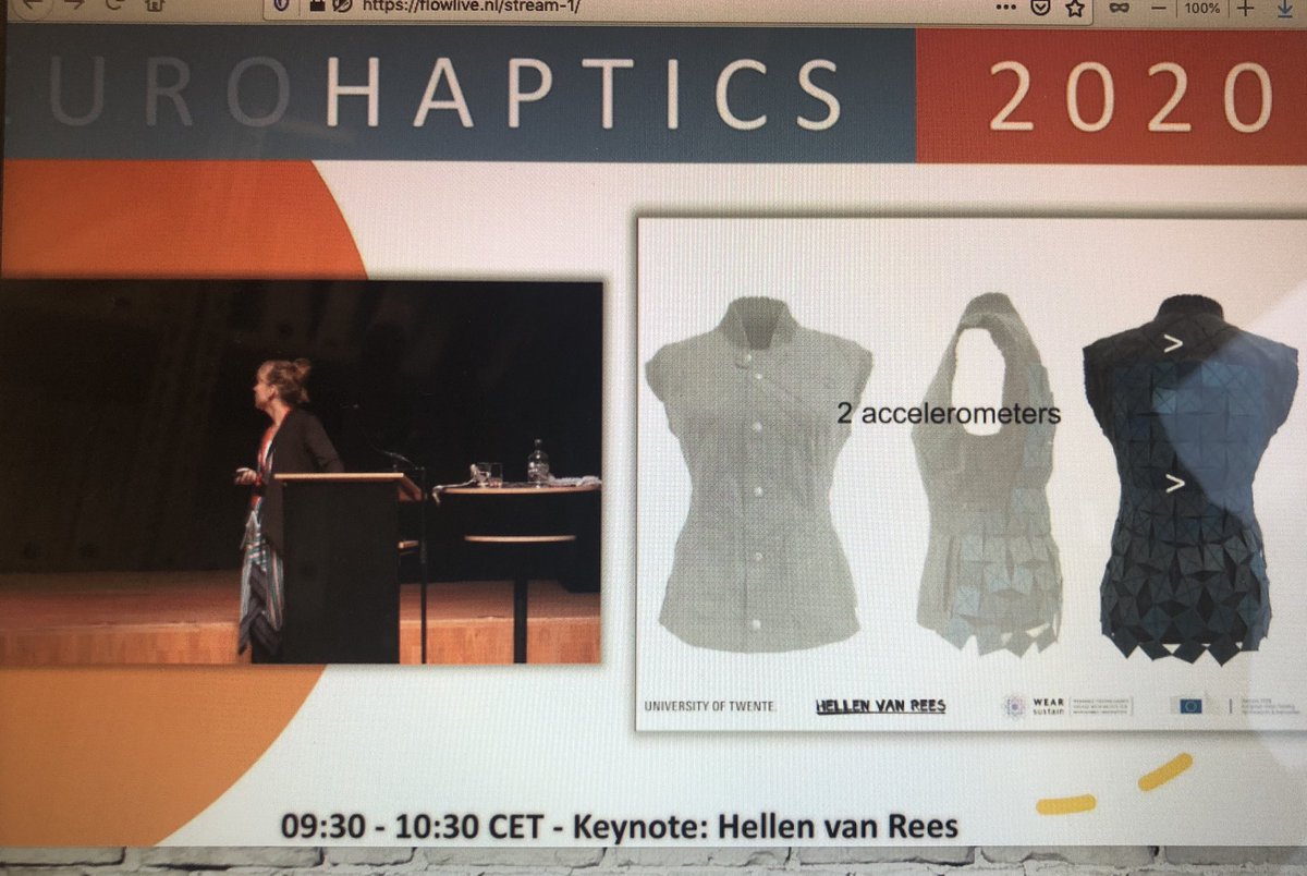 Fascinating designer’s journey from fiber research to innovative wovens and wearable haptic vests for children with breathing disorders, which in turn drives further tech innovation ... 
<a href="/eurohaptics/">eurohaptics</a> 
<a href="/hellenvanrees/">Hellen van Rees</a> 
#eurohaptics2020 
#sustainablefashion
#