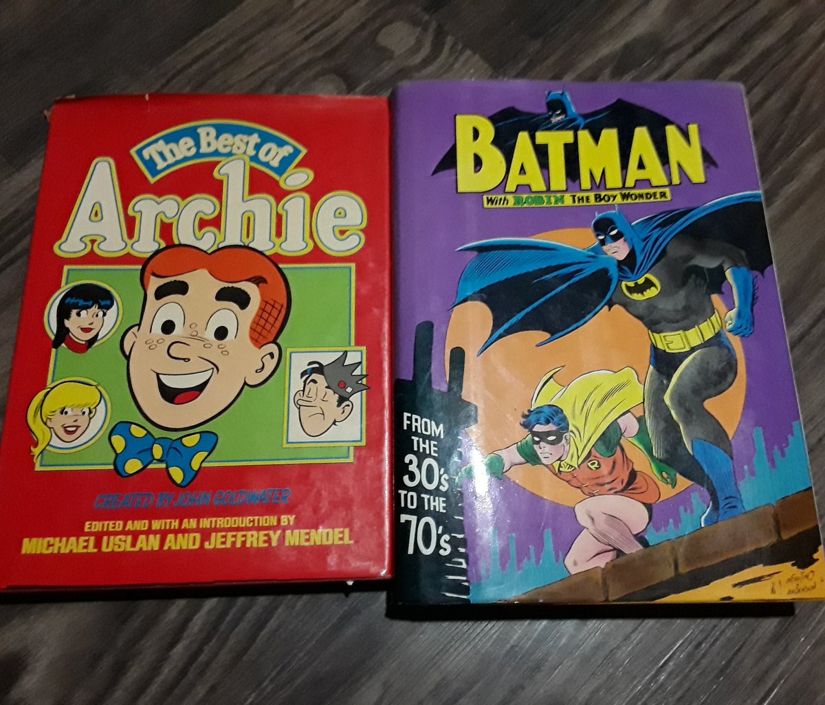 neilellisorts's tweet photo. The gateway drugs to a lifetime of using. Uh, reading. Met both on TV in the late 1960s but loved them most in print. #sundaycomics #comics #comicbooks #superheroes #teenhumor #batman #archie #dccomics #archiecomics https://t.co/XJdCxkkQQk