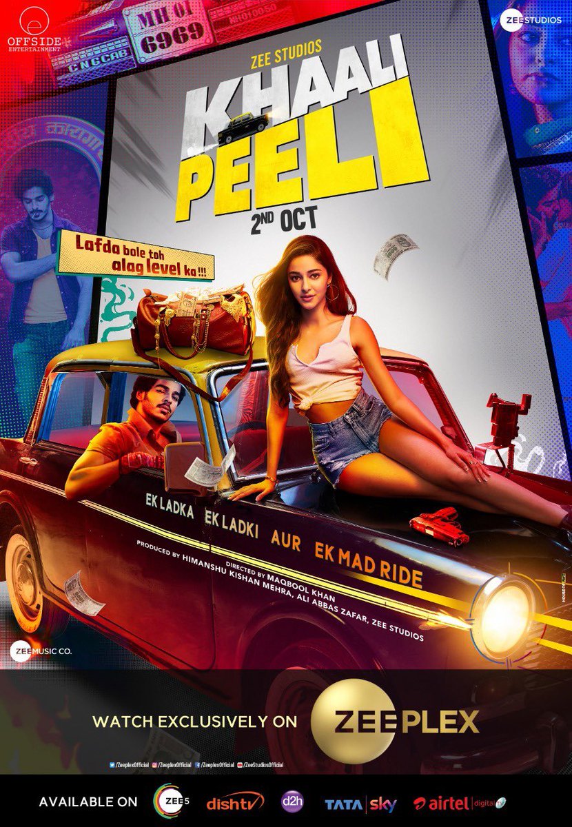 AvdMotion's tweet photo. Premiere of #KhaaliPeeli on 2 Oct 2020 on #ZeePlex... Directed by #MaqboolKhan

Starring - #AnanyaPandey #IshaanKhatter &amp; #JaideepAhlawat 

#Bollywood #bollywoodactress #film #FilmTwitter #filmsemi #movie #movies #movietwit #KhaaliPeeli https://t.co/o6pMddJEQY