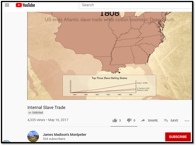 Video Suggestions from YouTube Lecture: 5Internal Slave Trade